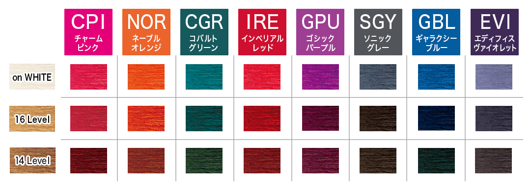 IROJIKAKE イロジカケ ホーユー hoyu カラーチャート