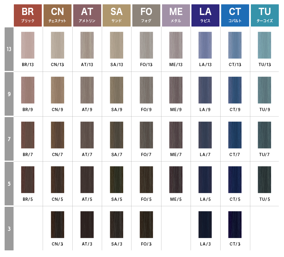 N.REFLET ルフレカラー カラーチャート ナプラ