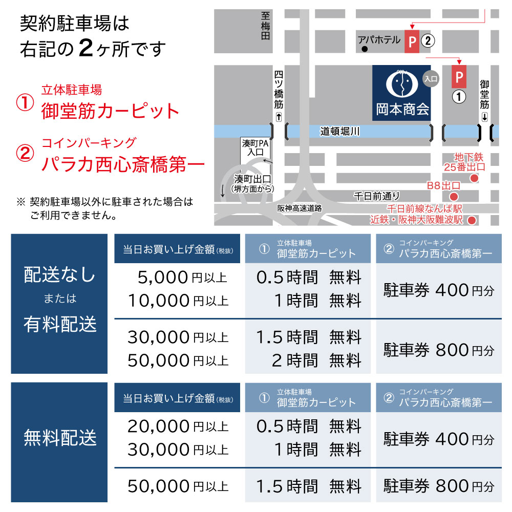 岡本商会 大阪 駐車場